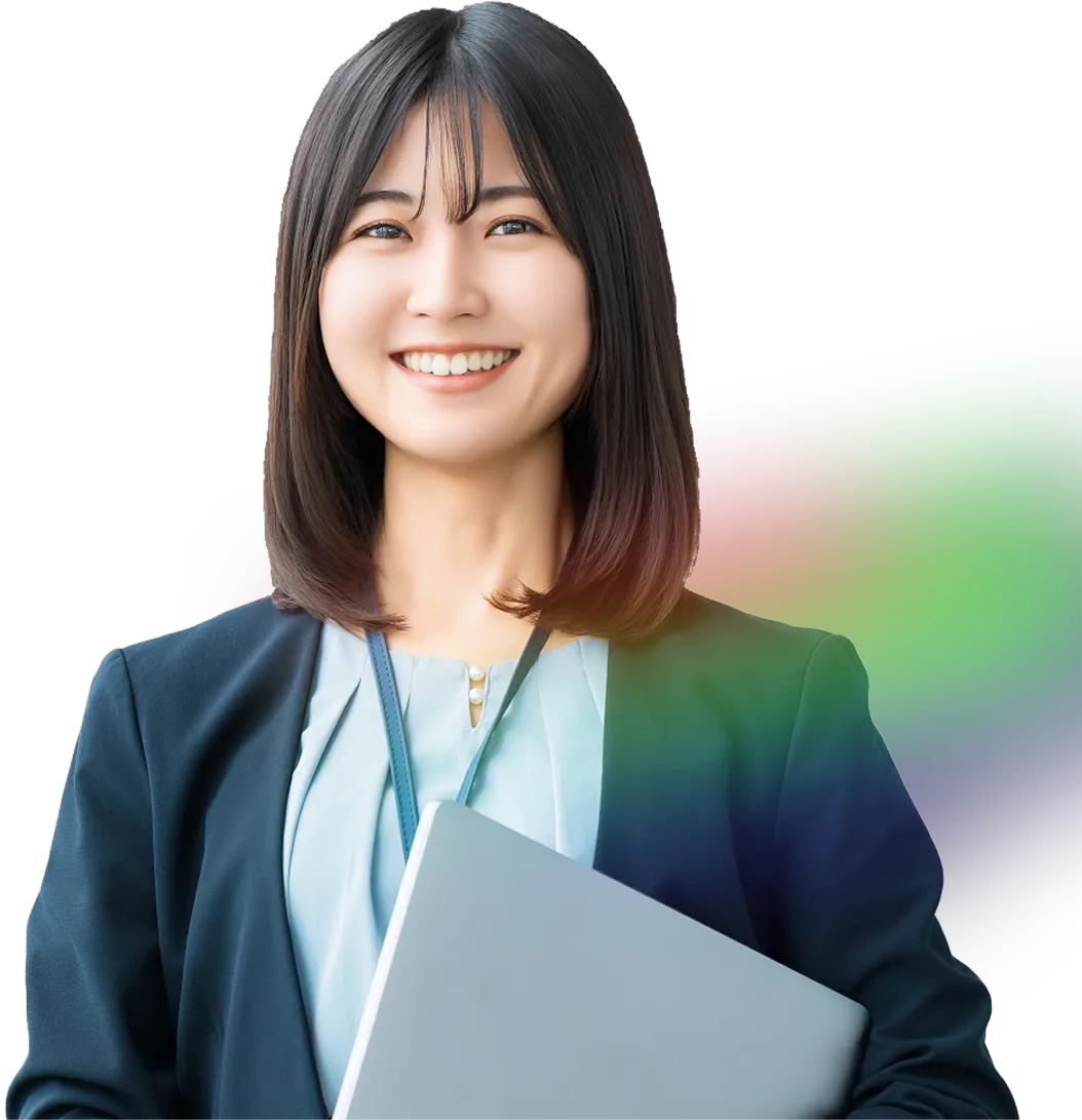笑顔の女性